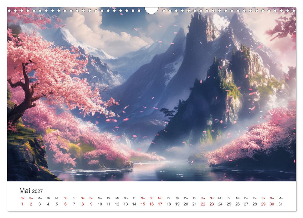 Anime - Welten: Eine Reise durch verträumte Welten (CALVENDO Wandkalender 2027)