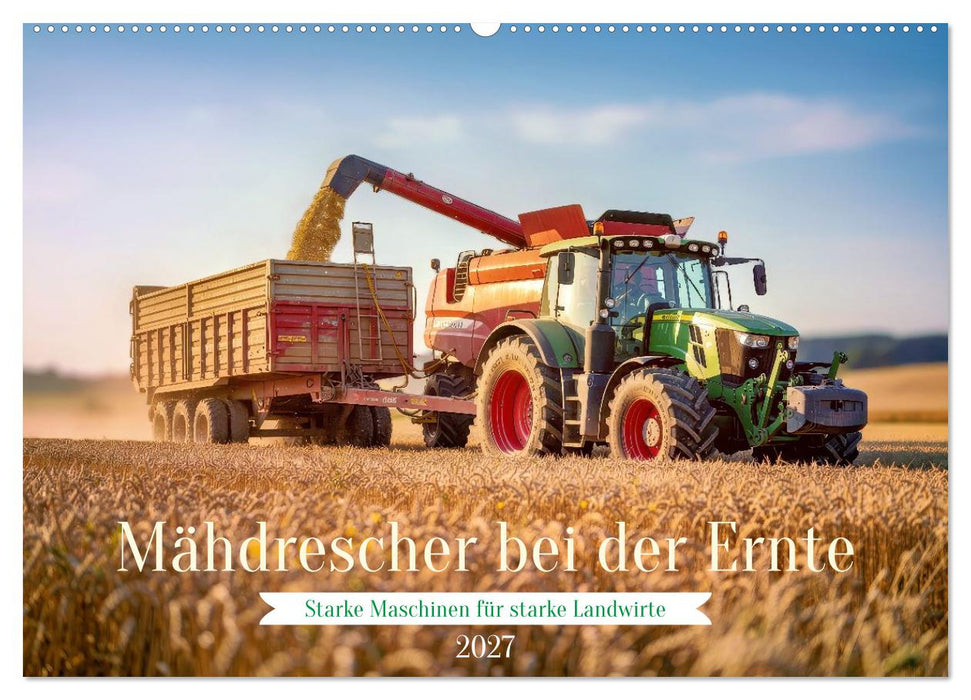 Mähdrescher bei der Ernte (CALVENDO Wandkalender 2027)