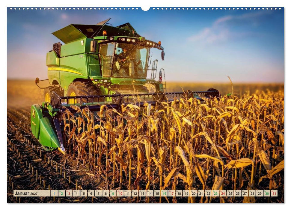 Mähdrescher bei der Ernte (CALVENDO Wandkalender 2027)