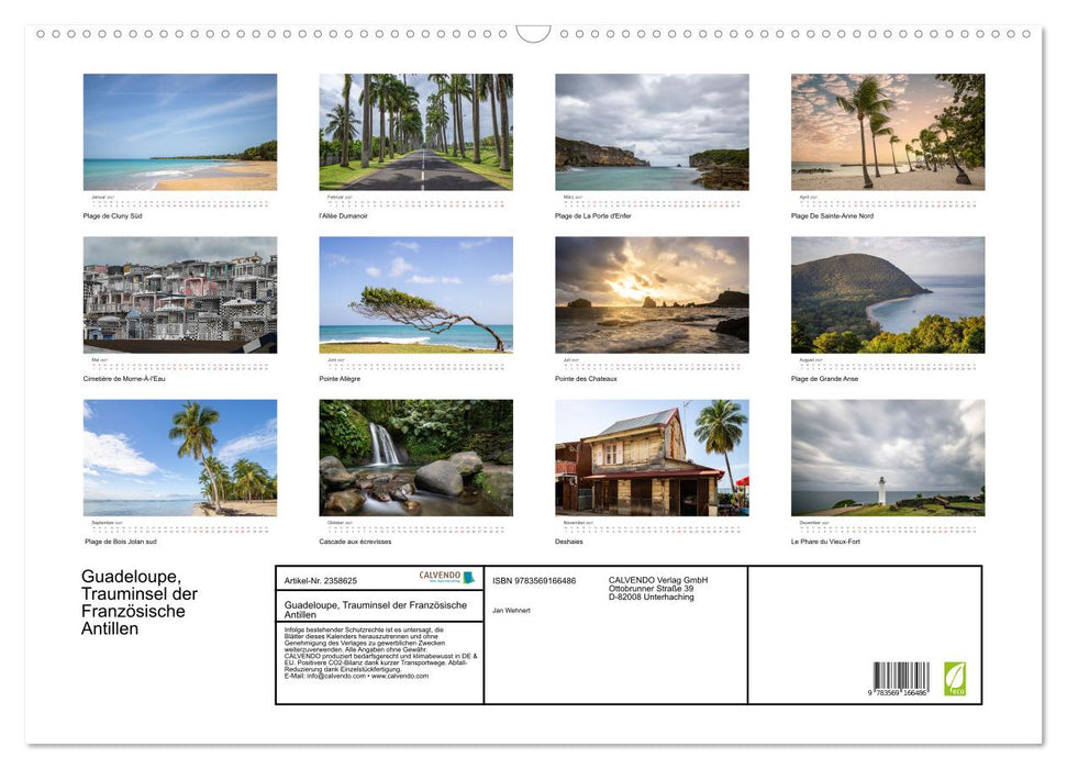 Guadeloupe, Trauminsel der Französische Antillen (CALVENDO Wandkalender 2027)