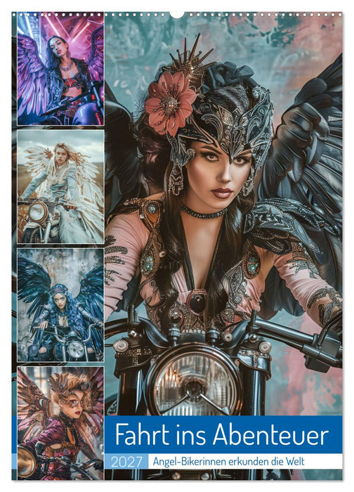 Fahrt ins Abenteuer - Angel-Bikerinnen erkunden die Welt (CALVENDO Wandkalender 2027)