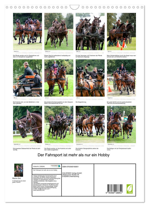 Der Fahrsport ist mehr als nur ein Hobby (CALVENDO Wandkalender 2027)