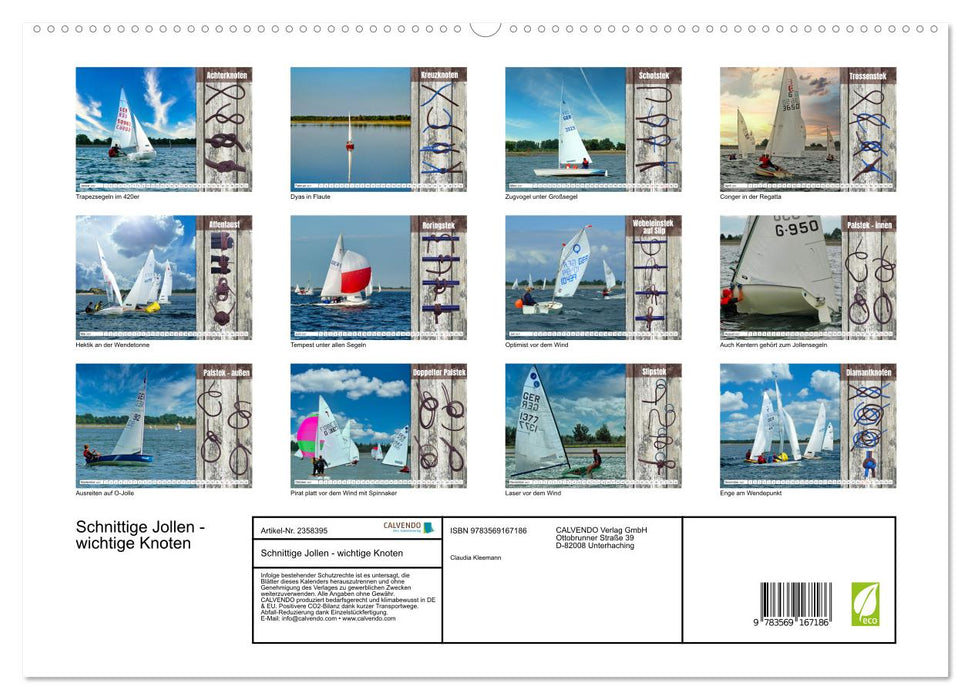 Schnittige Jollen - wichtige Knoten (CALVENDO Premium Wandkalender 2027)