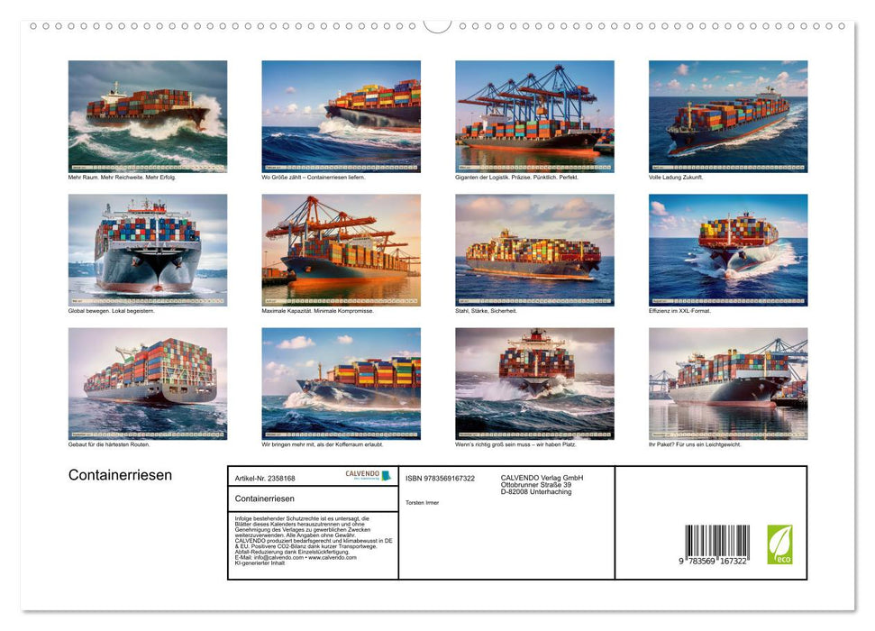 Containerriesen (CALVENDO Premium Wandkalender 2027)
