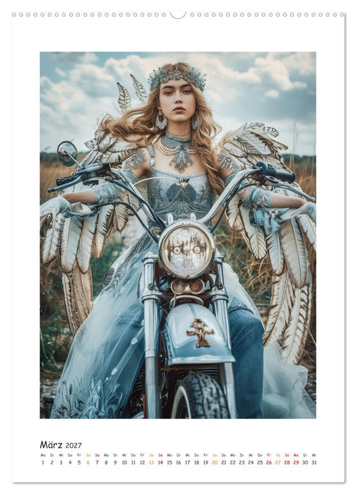 Fahrt ins Abenteuer - Angel-Bikerinnen erkunden die Welt (CALVENDO Premium Wandkalender 2027)
