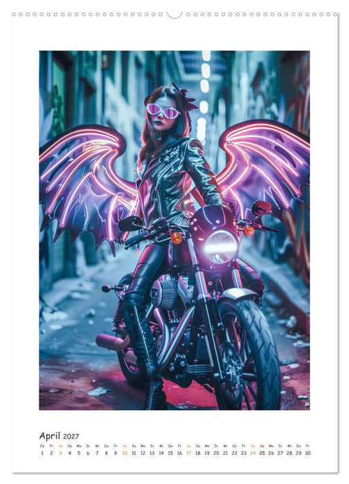 Fahrt ins Abenteuer - Angel-Bikerinnen erkunden die Welt (CALVENDO Premium Wandkalender 2027)