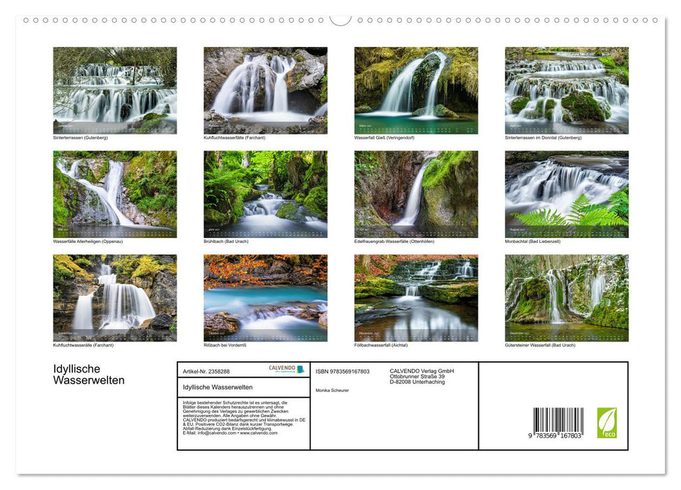 Idyllische Wasserwelten (CALVENDO Premium Wandkalender 2027)