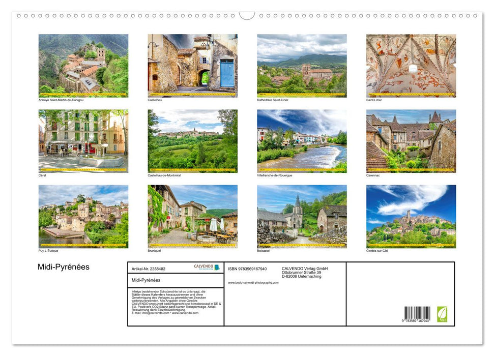 Midi-Pyrénées (CALVENDO Wandkalender 2027)