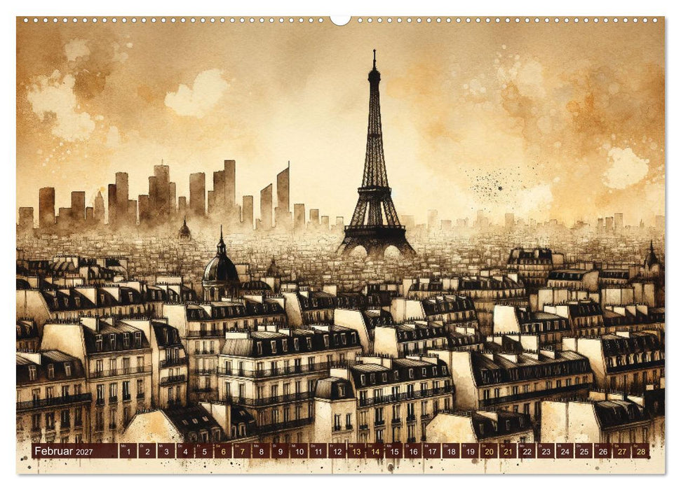 Von New York bis Tokio - Ein KI-Kalender für Weltenbummler (CALVENDO Premium Wandkalender 2027)