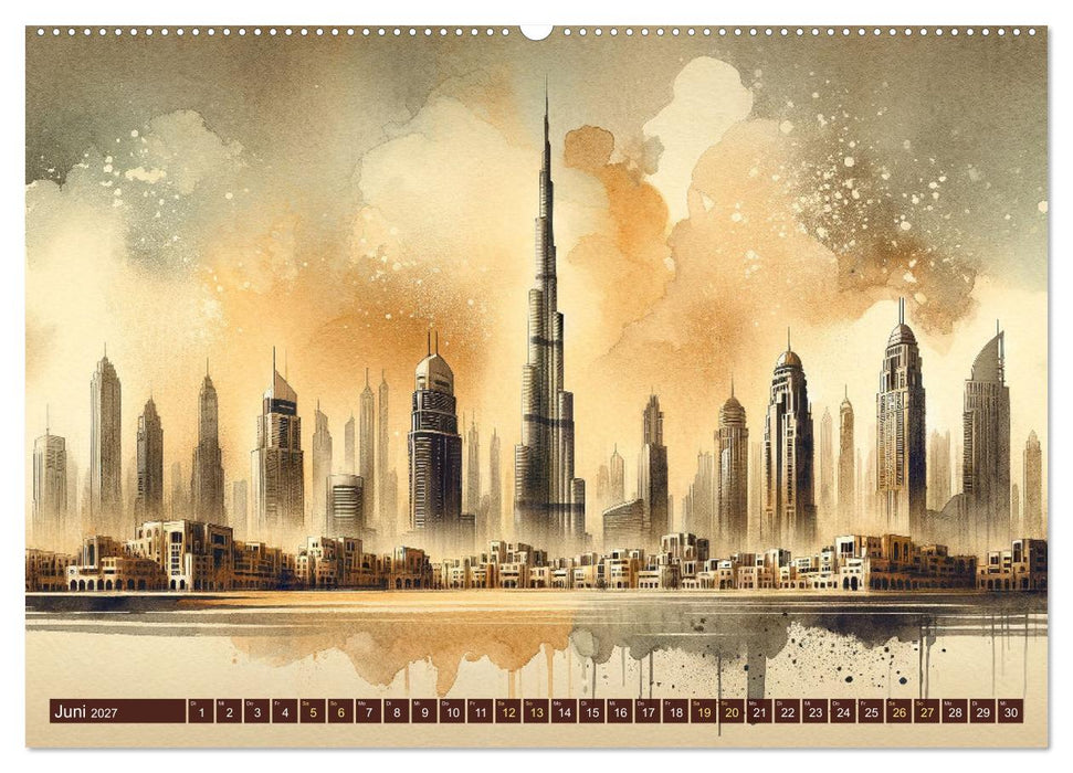 Von New York bis Tokio - Ein KI-Kalender für Weltenbummler (CALVENDO Premium Wandkalender 2027)