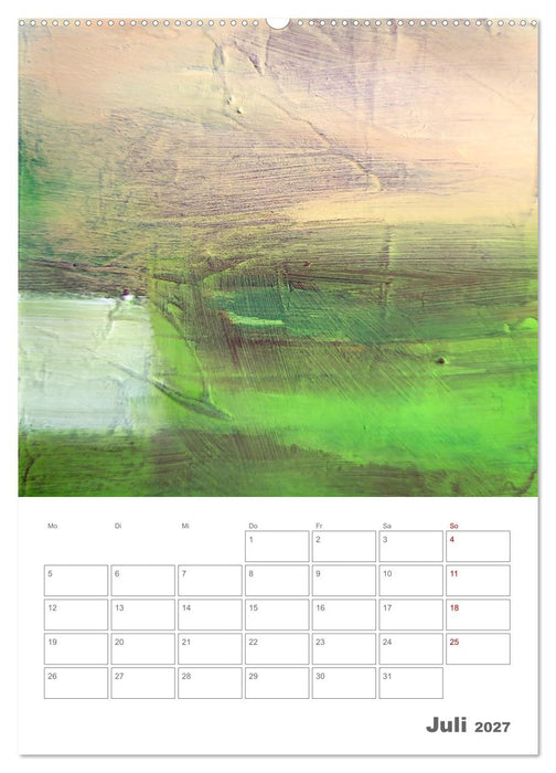 Farbliche Stille - Ein Jahr der inneren Ruhe mit abstrakten Farbspielen (CALVENDO Premium Wandkalender 2027)