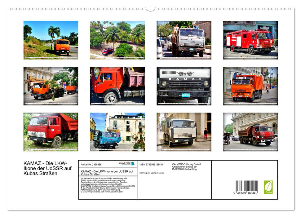 KAMAZ - Die LKW-Ikone der UdSSR auf Kubas Straßen (CALVENDO Premium Wandkalender 2027)