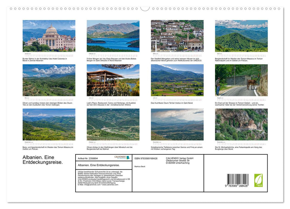 Albanien. Eine Entdeckungsreise. (CALVENDO Premium Wandkalender 2027)