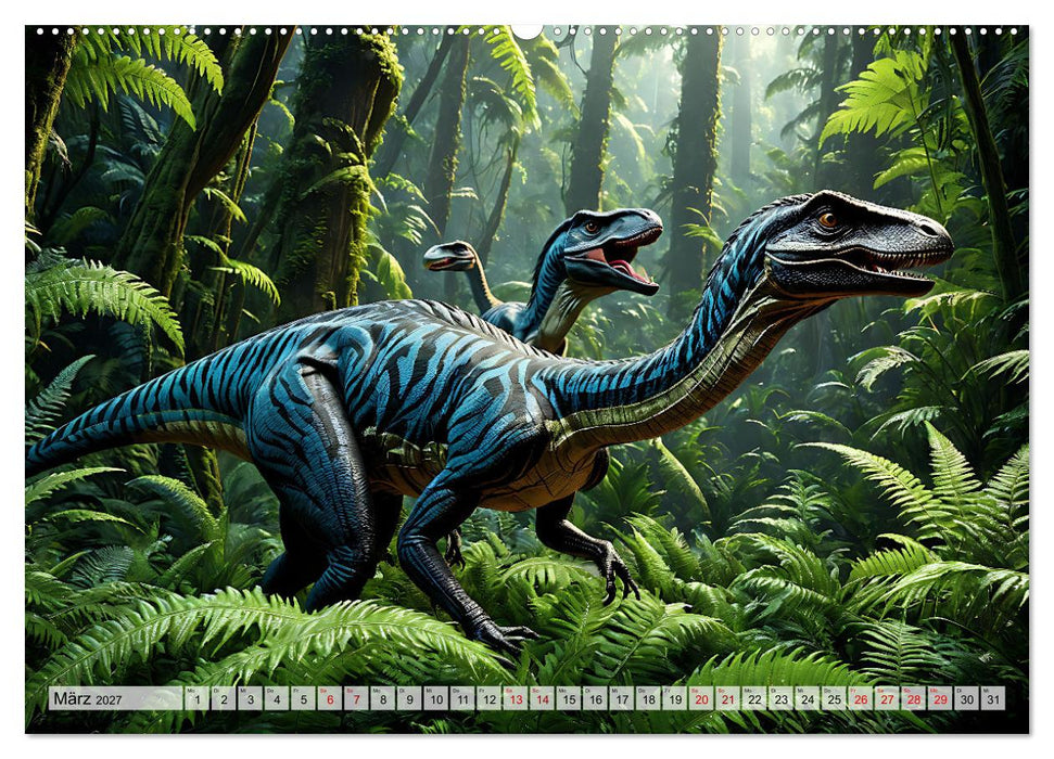 Dinosaurier - die Welt der Urzeitgiganten (CALVENDO Premium Wandkalender 2027)
