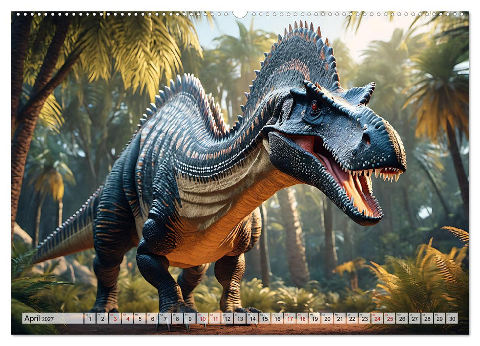 Dinosaurier - die Welt der Urzeitgiganten (CALVENDO Premium Wandkalender 2027)