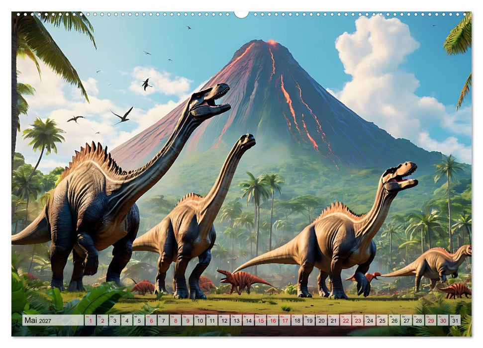 Dinosaurier - die Welt der Urzeitgiganten (CALVENDO Premium Wandkalender 2027)
