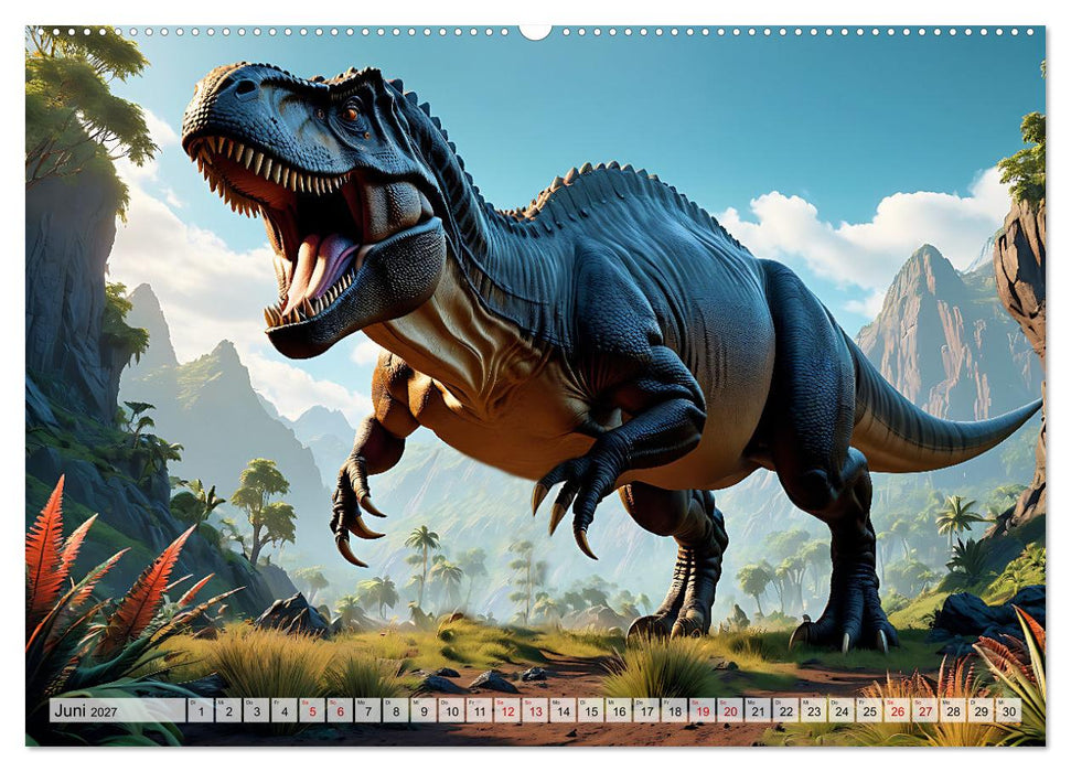 Dinosaurier - die Welt der Urzeitgiganten (CALVENDO Premium Wandkalender 2027)
