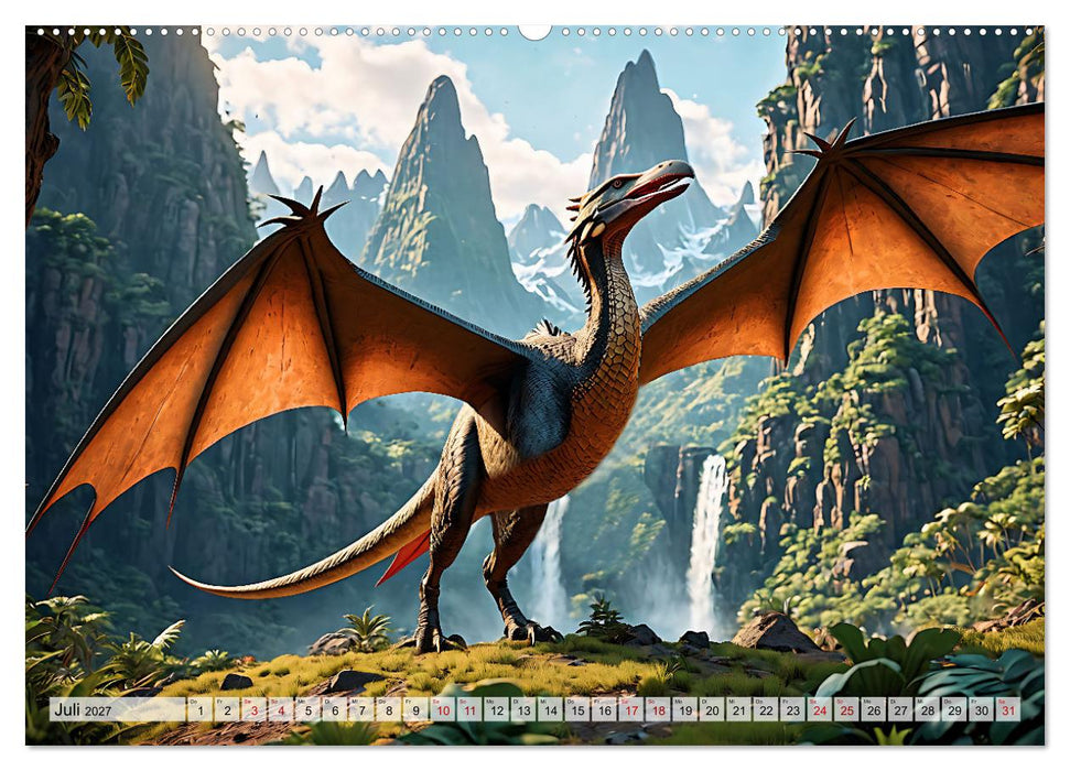 Dinosaurier - die Welt der Urzeitgiganten (CALVENDO Premium Wandkalender 2027)