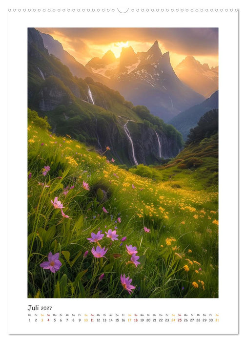 Die Harmonie der Elemente - Die verborgenen Geheimnisse der Wasserfälle (CALVENDO Premium Wandkalender 2027)