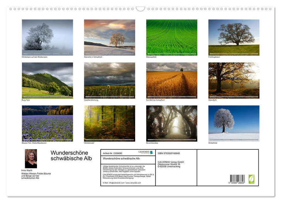 Wunderschöne schwäbische Alb (CALVENDO Wandkalender 2027)