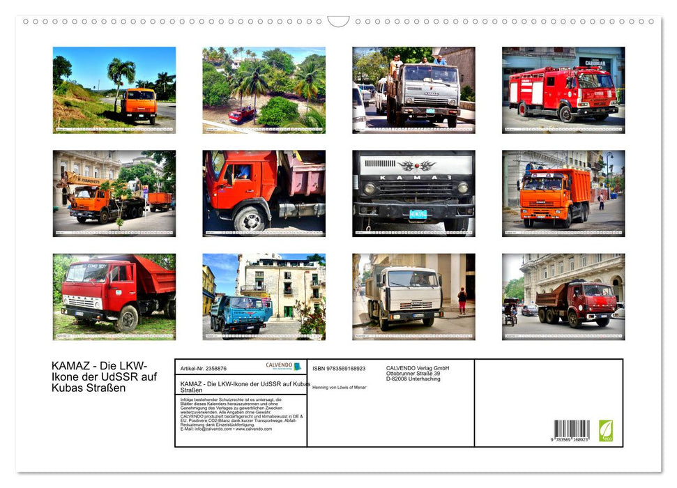 KAMAZ - Die LKW-Ikone der UdSSR auf Kubas Straßen (CALVENDO Wandkalender 2027)