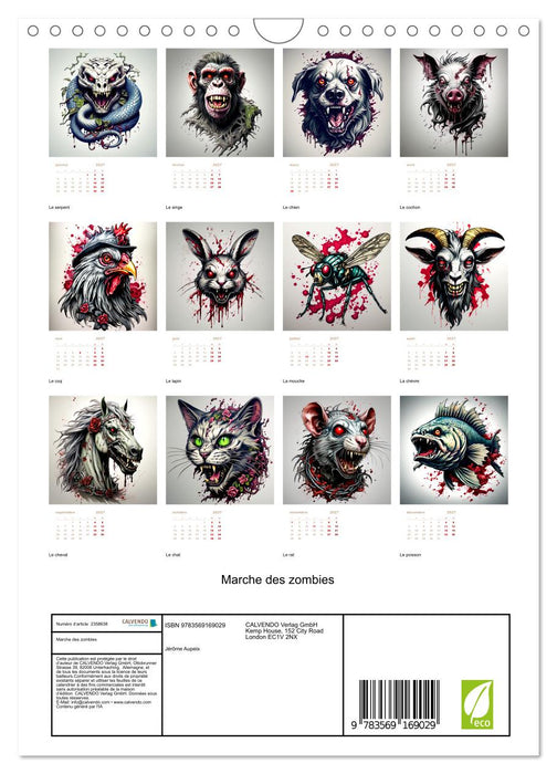 Marche des zombies (CALVENDO Calendrier mensuel 2027)