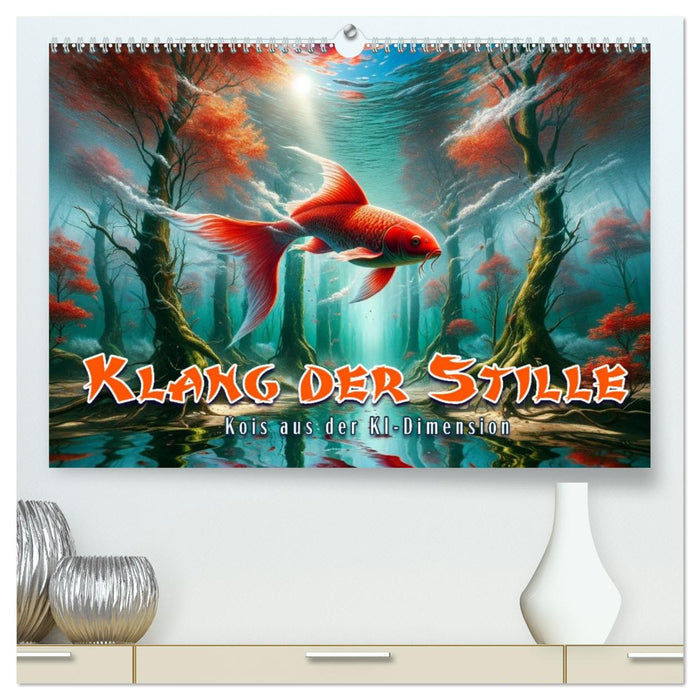 Klang der Stille - Kois aus der KI Dimension (CALVENDO Premium Wandkalender 2027)