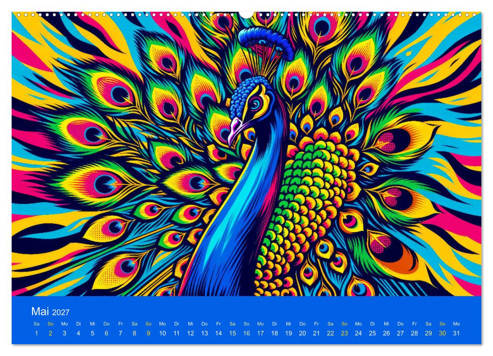 Popart-Tiere (CALVENDO Wandkalender 2027)
