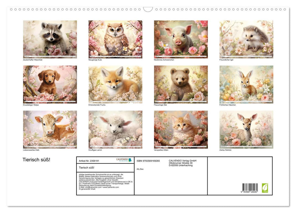 Tierisch süß! (CALVENDO Wandkalender 2027)