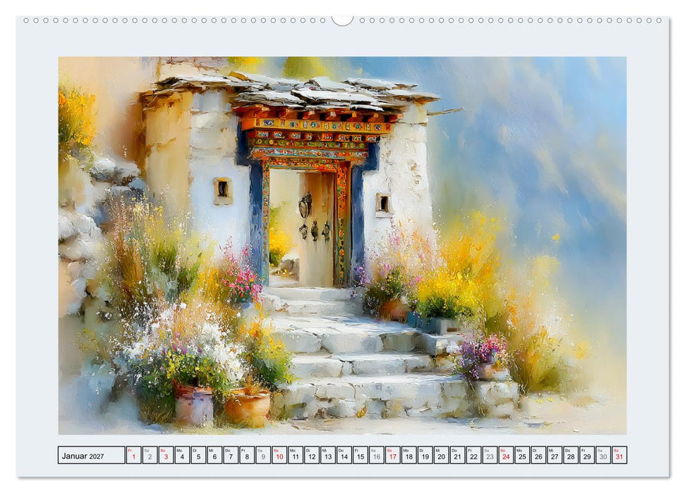 Malerisches Tibet. Weite, Licht und spirituelle Ruhe (CALVENDO Wandkalender 2027)