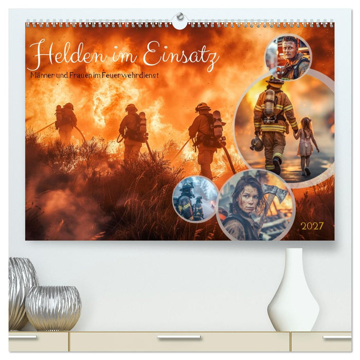 Helden im Einsatz - Männer und Frauen im Feuerwehrdienst (CALVENDO Premium Wandkalender 2027)
