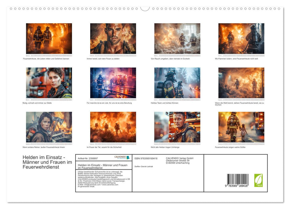 Helden im Einsatz - Männer und Frauen im Feuerwehrdienst (CALVENDO Premium Wandkalender 2027)