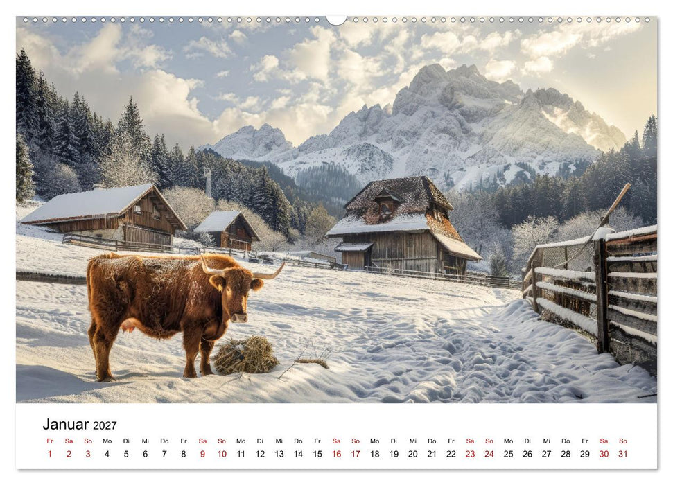 Weidenglück: Ein Jahr unter Kühen (CALVENDO Premium Wandkalender 2027)