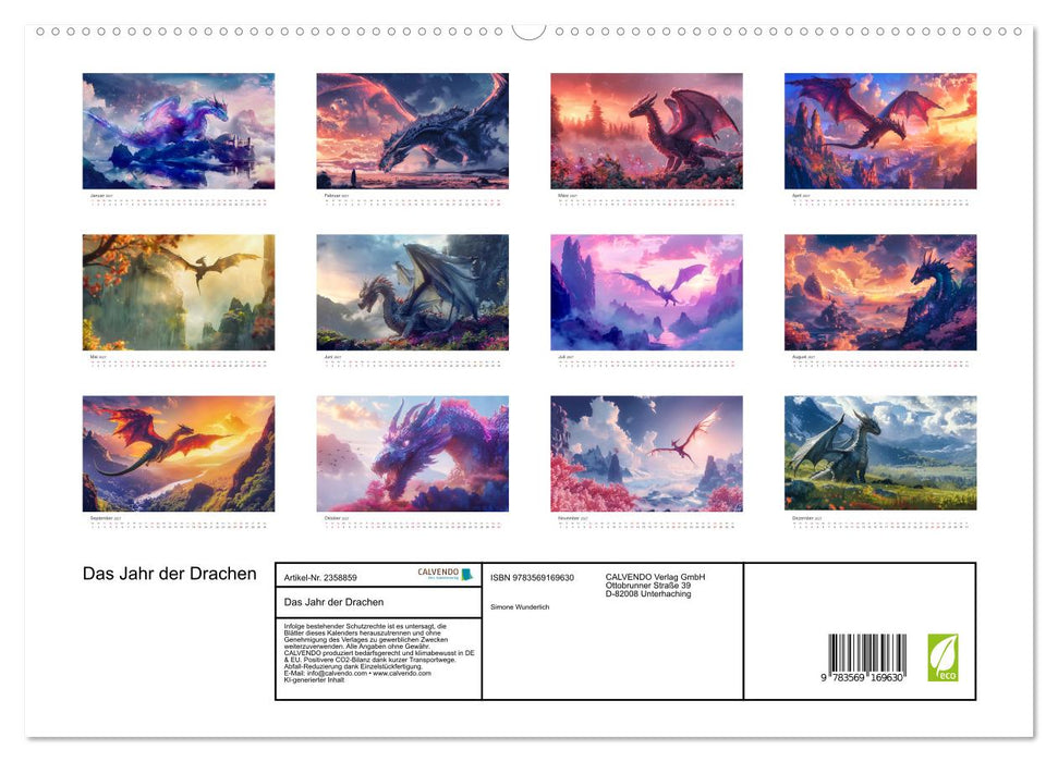 Das Jahr der Drachen (CALVENDO Premium Wandkalender 2027)