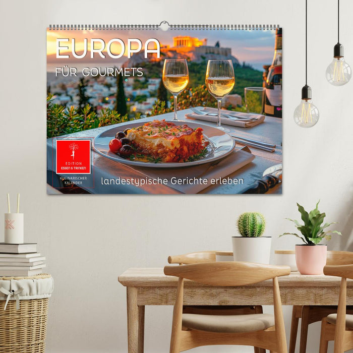 Europa für Gourmets - landestypische Gerichte erleben (CALVENDO Wandkalender 2027)