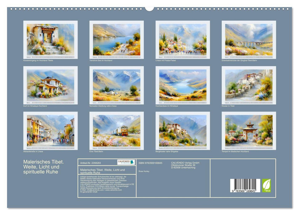 Malerisches Tibet. Weite, Licht und spirituelle Ruhe (CALVENDO Premium Wandkalender 2027)