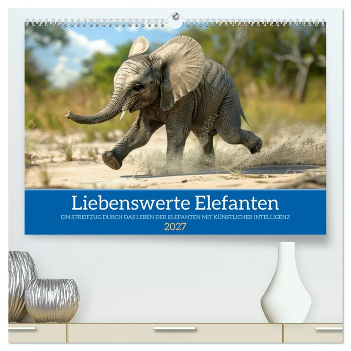 Liebenswerte Elefanten (CALVENDO Premium Wandkalender 2027)