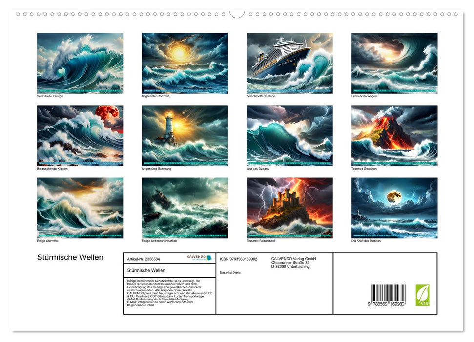 Stürmische Wellen (CALVENDO Premium Wandkalender 2027)