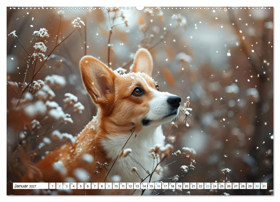 Happy Corgis (CALVENDO Premium Wandkalender 2027)