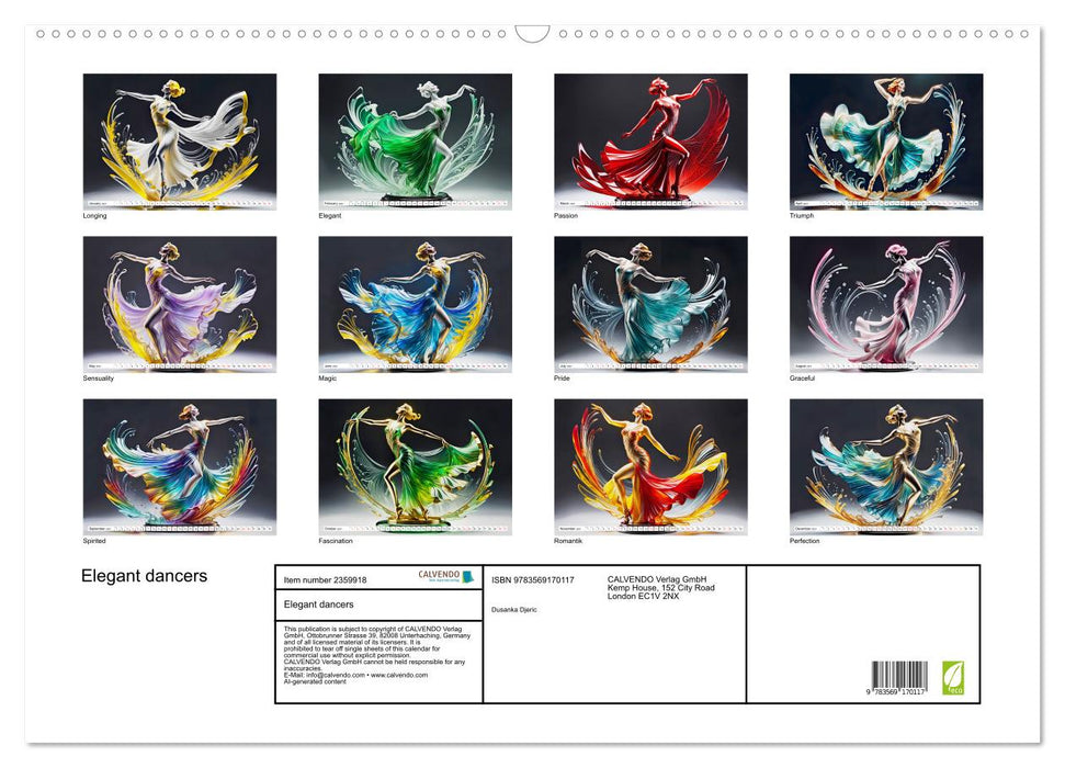 Elegant dancers (CALVENDO Monthly Calendar 2027)