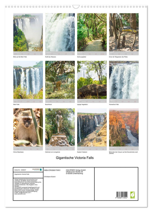 Gigantische Victoria Falls (CALVENDO Wandkalender 2027)