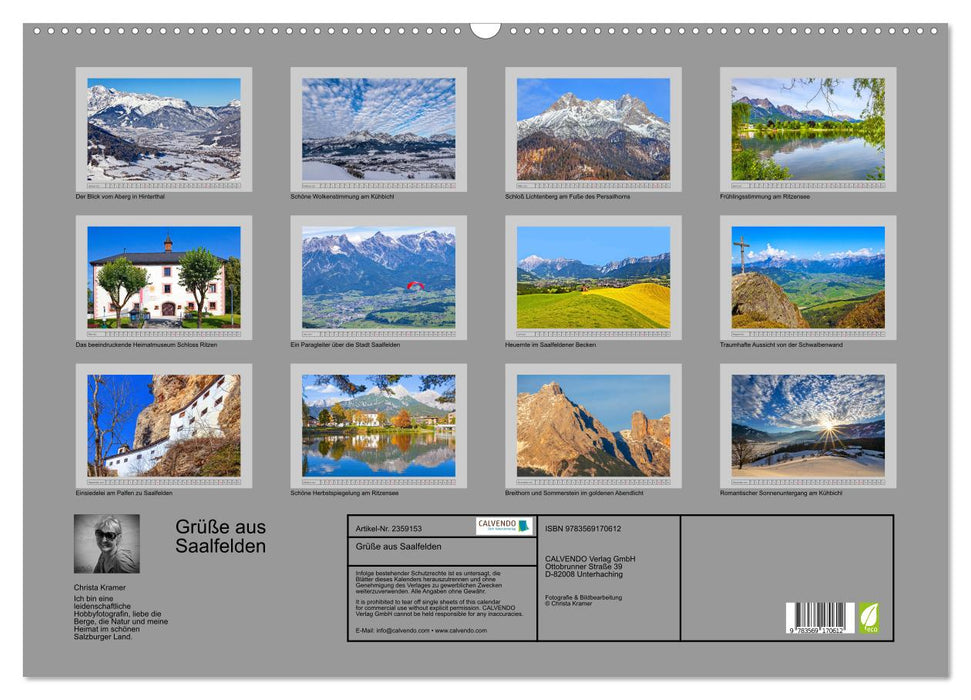 Grüße aus Saalfelden (CALVENDO Wandkalender 2027)