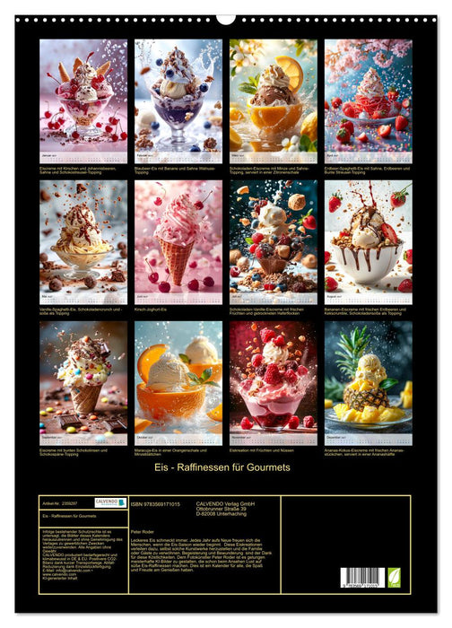 Eis - Raffinessen für Gourmets (CALVENDO Wandkalender 2027)