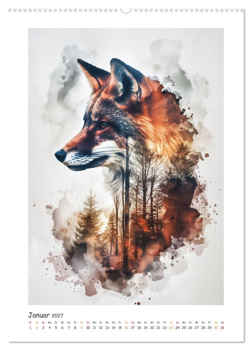 Magische Tierkunst (CALVENDO Wandkalender 2027)