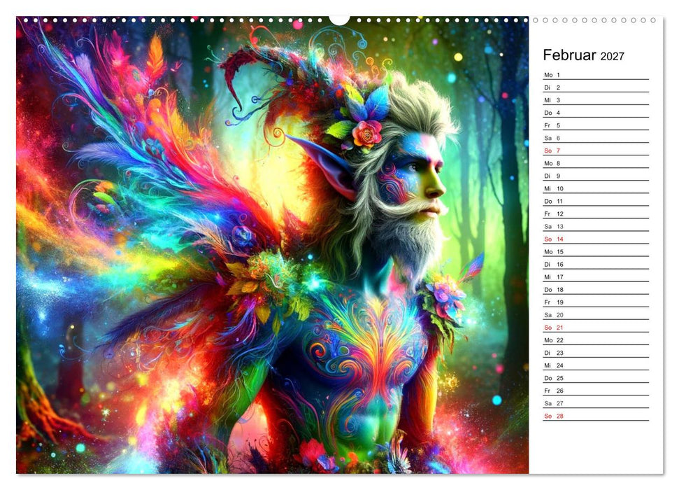 Mythische Wesen - Fabelwesen im Farbenrausch: Ein buntes Spektakel (CALVENDO Premium Wandkalender 2027)