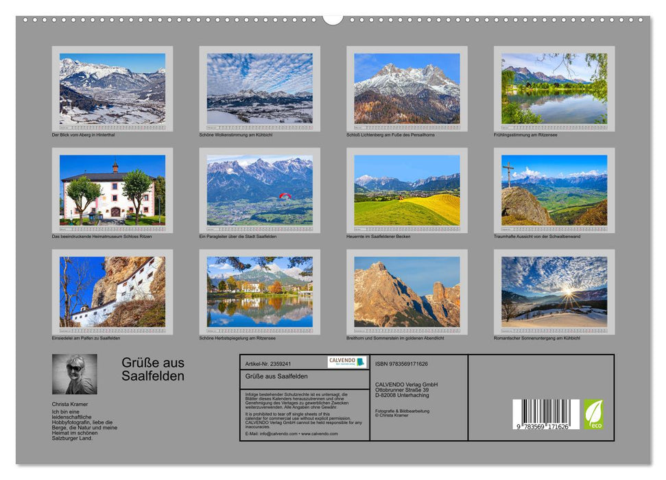 Grüße aus Saalfelden (CALVENDO Premium Wandkalender 2027)