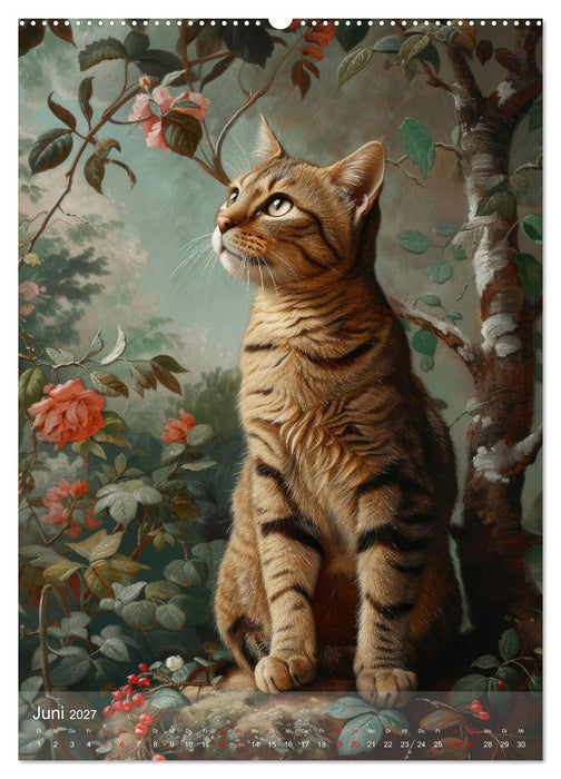 Katzen Kunstillustrationen (CALVENDO Wandkalender 2027)