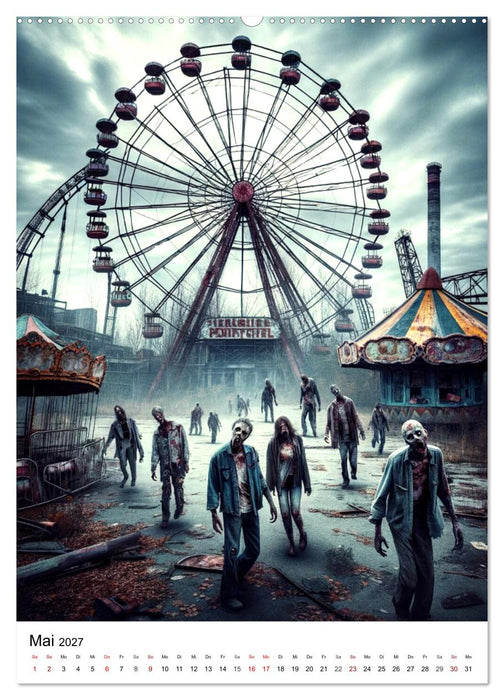 Zombies Zeitgeist - KI generierte Momente der Untoten (CALVENDO Premium Wandkalender 2027)