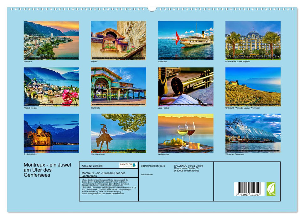 Montreux - ein Juwel am Ufer des Genfersees (CALVENDO Premium Wandkalender 2027)