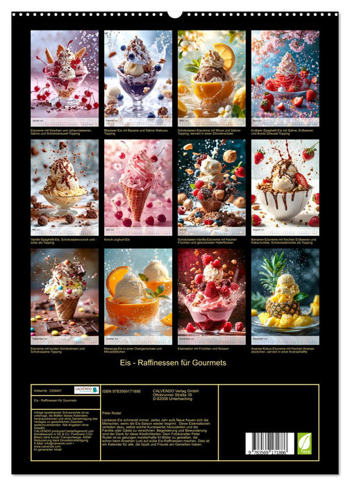 Eis - Raffinessen für Gourmets (CALVENDO Premium Wandkalender 2027)